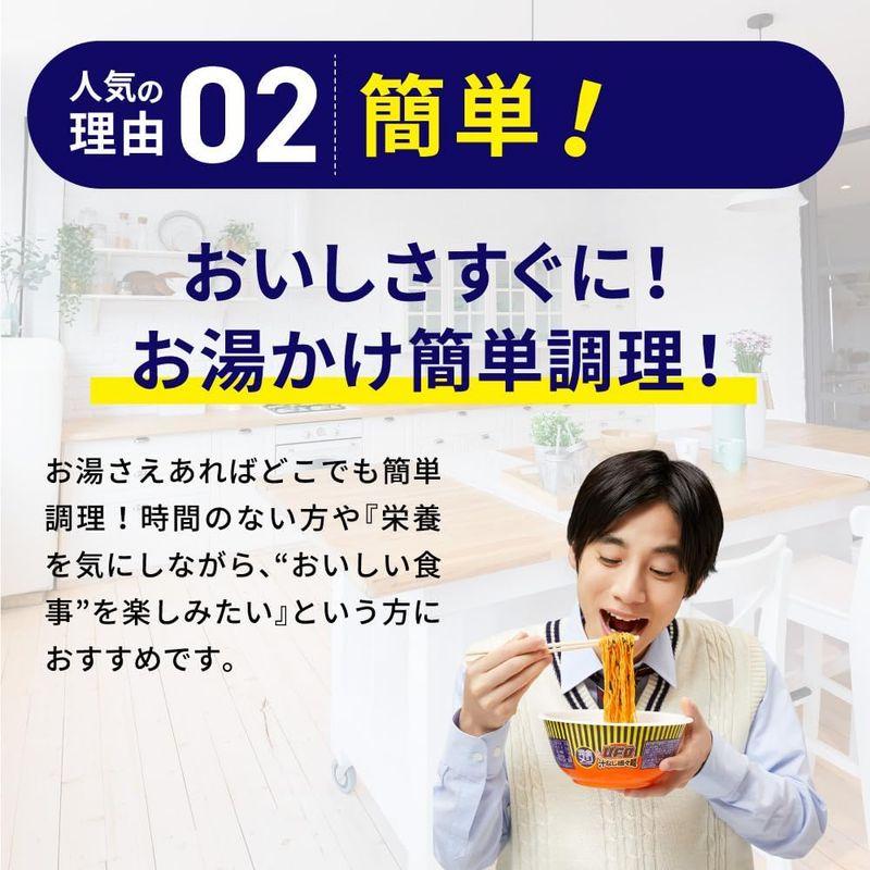 完全メシ 日清食品 日清 焼きそば 濃い濃いお好みソース焼そば 12食 たんぱく質 PFCバランス 食物繊維