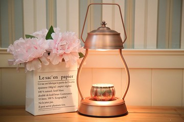 復古提燈式融蠟燈-古銅