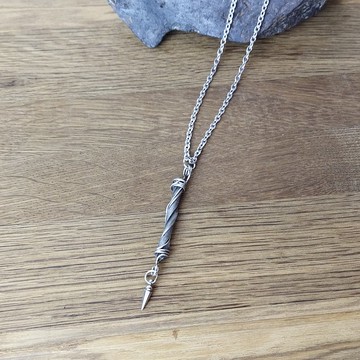 螺旋項鍊回收。 男士反烏托邦項鍊。 真鑽項鍊