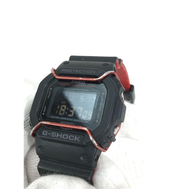 CASIO◇クォーツ腕時計・G-SHOCK/デジタル/ラバー/BLK/BLK/DW-5600HR-1JF | LINEショッピング