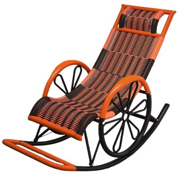 搖椅成人家用戶外搖椅客廳躺椅陽臺午睡老人休閑搖搖椅懶人椅藤椅[010209DD]