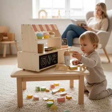 荷蘭 New Classic Toys woet 木製迷你行動餐廳-10656