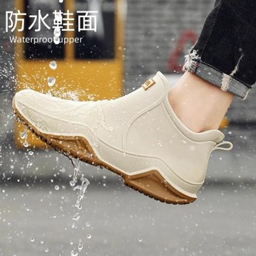 短筒雨鞋男女2024新款防水鞋釣魚雨靴防滑耐磨外賣廚房工作膠鞋