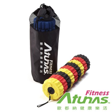 【ATUNAS歐都納FITNESS】愛滾樂iROLLER瑜珈棒(瑜珈柱/有氧/運動MIF1850 45cm 30度 黃紅黑)