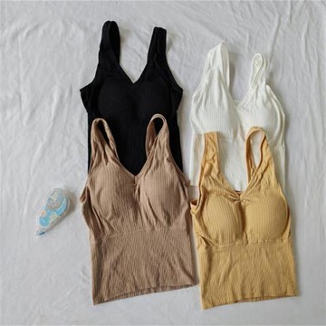 D34-16女式無鋼圈吊帶背心抹胸文胸內衣學生少女文胸內衣居家運動