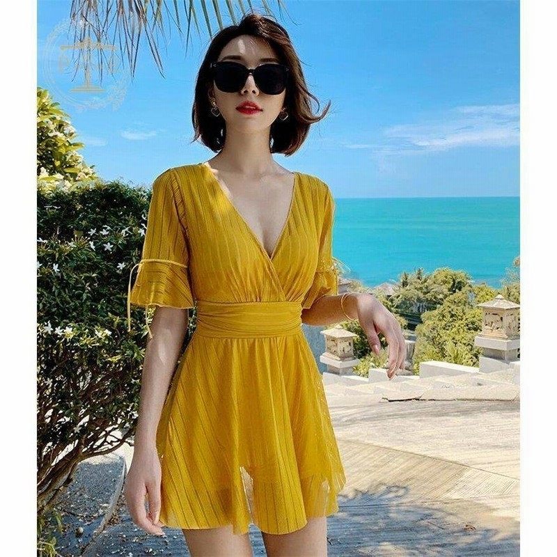 水着レディース ワンピース型 サロペット 背中出し 水着 韓国風 40代 体型カバー 水着 大きいサイズ 可愛い スイムウェア 温泉 ママ水着 通販 Lineポイント最大0 5 Get Lineショッピング