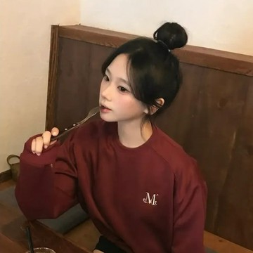 【FJstore】MUCENT 左胸刺繡 經典logo 大學T 長袖上衣 女生上衣 男生上衣 情侶