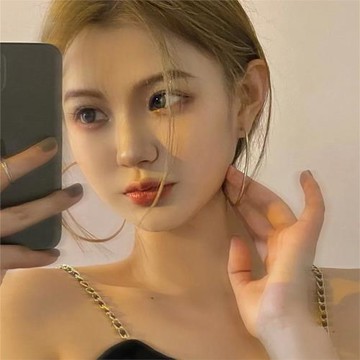 歐美大氣圓圈耳圈夸張時尚素圈ins耳環百搭高級感耳釘女港風耳飾