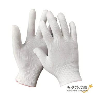 【工作防護】勞保手套 棉線手套 工作加厚手套 白色紗線手套 耐磨勞動線手套 白色手套 工作手套 施工手套