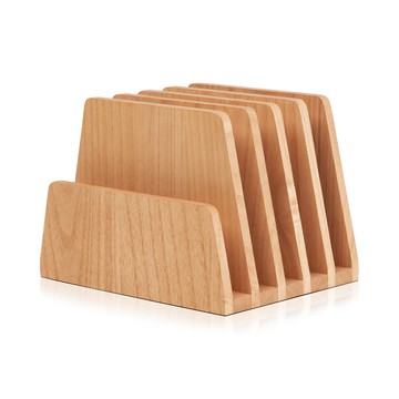 【桐趣】桐事務所實木5格文件夾-2色可選原木