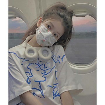 美式復古白色短袖t恤女夏季寬松ins潮設計感小眾oversize半袖上衣