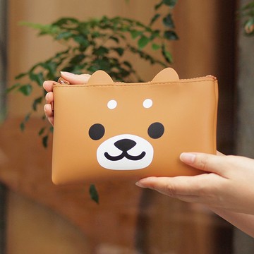 柴犬造型矽膠收納包