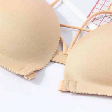 叉士背心內衣女無鋼圈文胸前扣交D胸美背裹胸夏季抹女女士背心