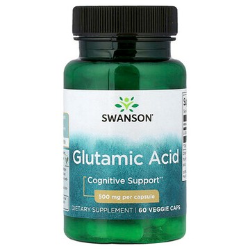 Swanson, 谷氨酸，500 毫克，60 粒素食膠囊
