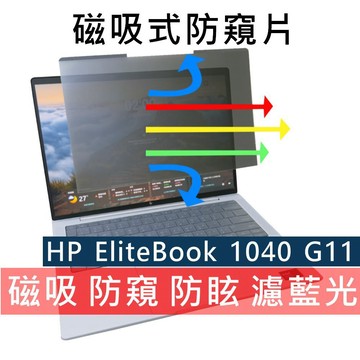 【Ezstick】HP elitebook X360 1040 G11 2-in-1 磁吸式 抗藍光 防眩光 防窺片