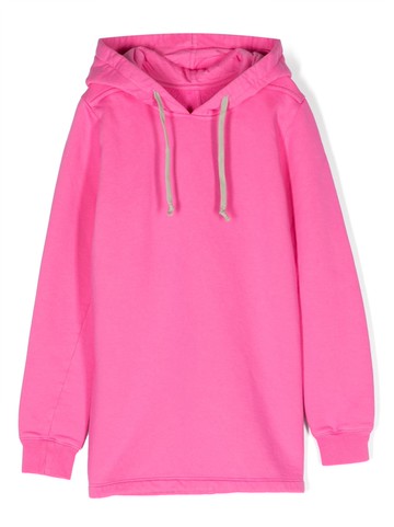 Rick Owens Kids - long-sleeve cotton hoodie - kids - Organic Cotton - 12 yrs - Pink
