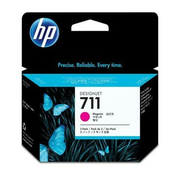 HP NO.711 原廠紅色墨水匣三入一組 CZ135A (29ml x3) 適用:HP T520/T120/T530/T130