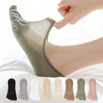 NicoFun 愛定做 網眼襪 透氣襪 分趾襪 船襪 裸襪 五指襪 分趾鞋 隱形襪 抗菌襪 防臭襪女襪22.5-25.5