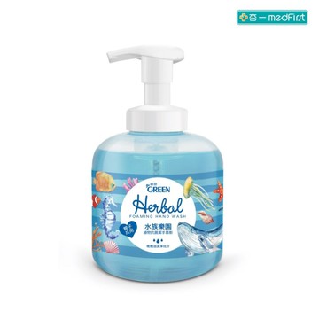Green 綠的 植物抗菌潔手慕斯泡泡 水族樂園 (400ml/瓶)【杏一】