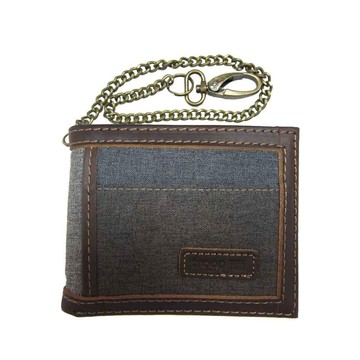 短夾手工帆布經典100%純棉加強防水帆布耐磨耐耐用標準尺寸附防盜鍊條魔沾釦