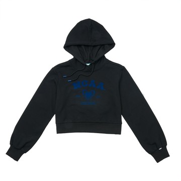 NCAA 女 微落肩短版帽T_NC 7452105120