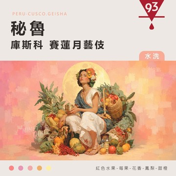 祕魯 庫斯科 賽蓮月 藝伎 水洗 200g 淺焙 熟豆 咖啡豆『93咖啡』