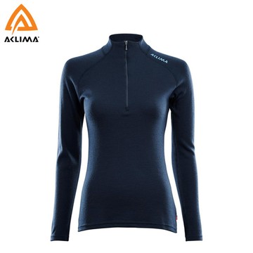 挪威[ACLIMA]WW Mock Neck W / 歐洲製女款美麗諾快乾羊毛衣 / 半門襟 /半拉鍊 / 美麗諾羊毛