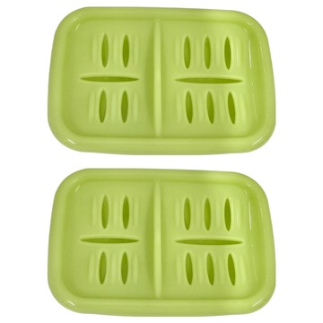 KEYWAY 聯府 滿天星雙皂盒  2個  綠色