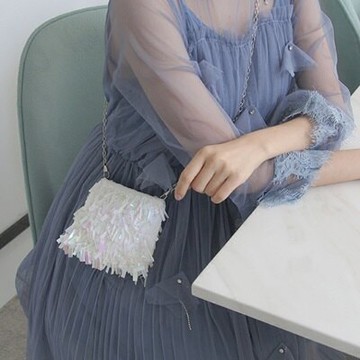 現貨+預購 肩背包亮片斜背包-韓版時尚亮麗流蘇女包包73so4【獨家進口】【米蘭精品】