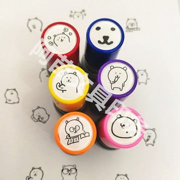 ✨桃園出貨✨自嘲熊表情包印章可愛動漫表情印章卡通搞怪表情包印章送同學朋友