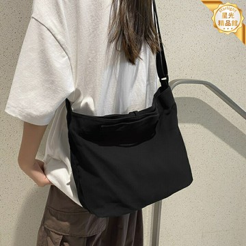 【日系復古】帆布斜挎包 郵差包 單肩包 通勤包 書包 大容量 純色簡約 文藝風 耐磨防水 上課通勤必備