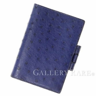 エルメス 手帳カバー アジェンダ ブルーサフィール×シルバー金具