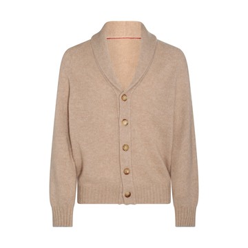 Brunello Cucinelli - Beige Wool Blend Cardigan