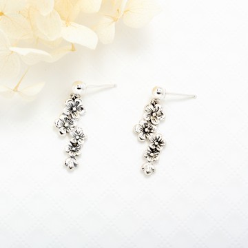 【Angel & Me】櫻花 盛開 Sakura s925 純銀 耳環 耳夾 生日 情人節 聖誕節 禮物