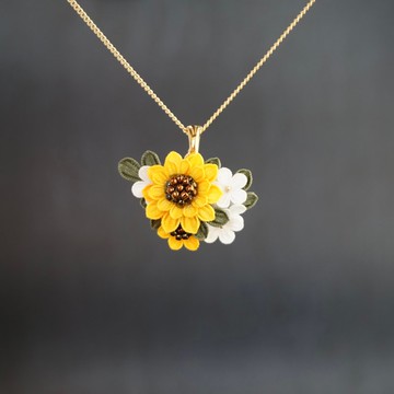 夏日映像 向日葵的約定 つまみ細工項鏈