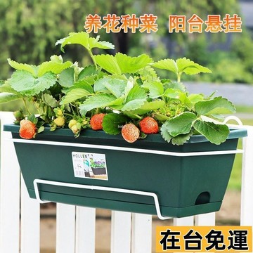 🔥限時低價🔥 花盆塑料陽臺種菜盆箱種菜神器長方形掛式長條花盆槽家用北歐大號 IUJM
