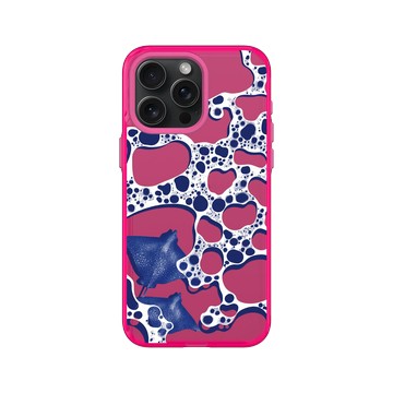 iPhone 15 Pro Max Clear 粉漾桃 - Ocean Collection: Let's Sea 海洋系列：一路向海 - 與魟同游