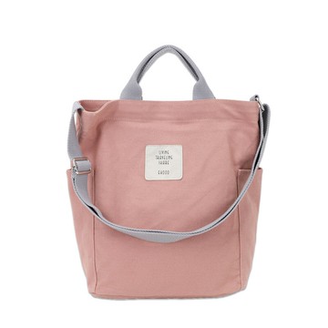 現貨+預購 單肩包帆布手提包-純色簡約休閒百搭女包包5色73wo14【獨家進口】【米蘭精品】