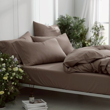 好關係 HAOKUANXI | 拿鐵露台輕柔長纖棉床包被套枕套組 雙人