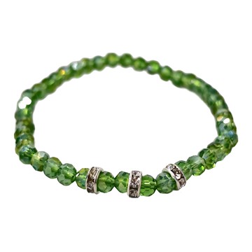 晶鑽幸運水晶系列手鍊  草地綠  1個