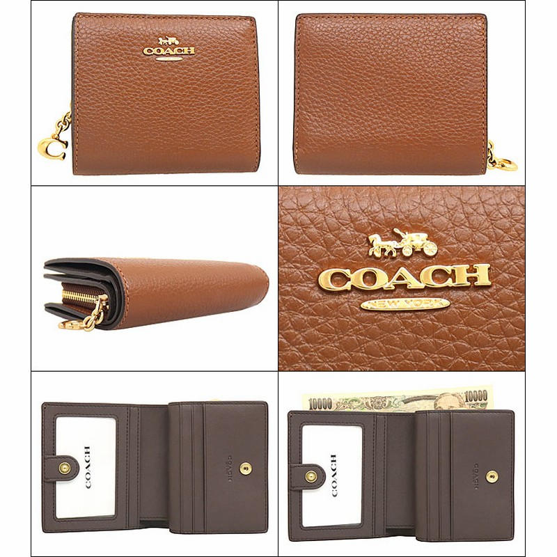 コーチ COACH 財布 二つ折り財布 FC2862 C2862 レッドウッド ペブルド 