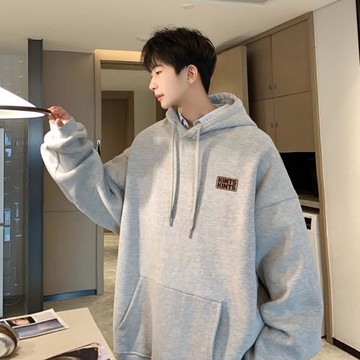 美式潮牌oversize重磅連帽衛衣男春秋寬松休閑潮流痞帥高級感外套