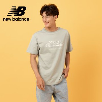 【New Balance】SDS短袖上衣_男性_灰綠色_AMT53314GAS