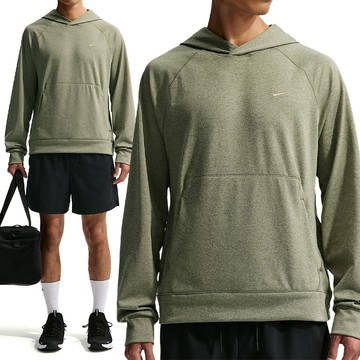 Nike Uv Prmry Nano Po Hd 男款 綠色 口袋 防曬 運動 連帽 帽T 長袖 II1305-320