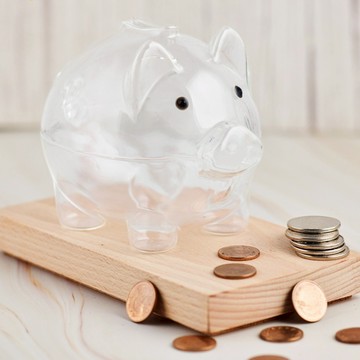 命運好好玩 諸事大吉錢母撲滿 附錢母 8110677  透明色  1個