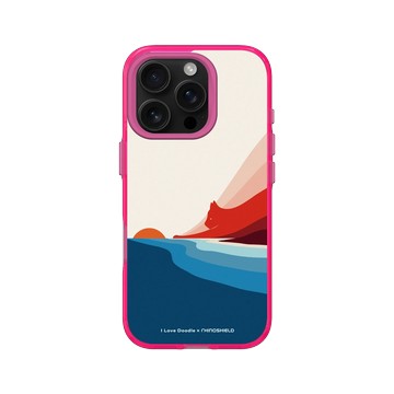 iPhone 16 Pro Clear 粉漾桃 - ilovedoodle (Lim Heng Swee) - Cat Landscape - First Dawn 貓咪黎明