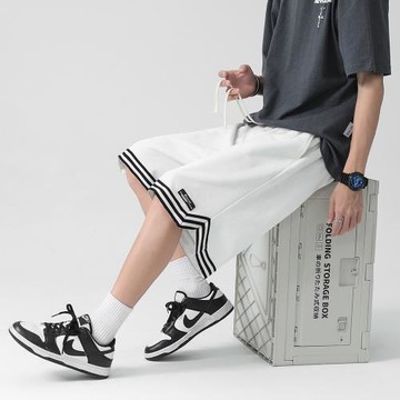 運動短褲男夏季薄款五分褲美式高街籃球中褲男士大碼過膝休閑褲潮