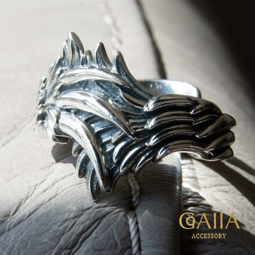 S925。上界之羽 銀戒 | LU