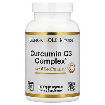 California Gold Nutrition, 姜黃素 C3 複合物®，含 BioPerine® 黑胡椒提取物、姜黃素複合物，生物利用率提高，120 粒素食膠囊