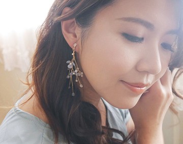 浪漫香氛swarovski水晶長耳環